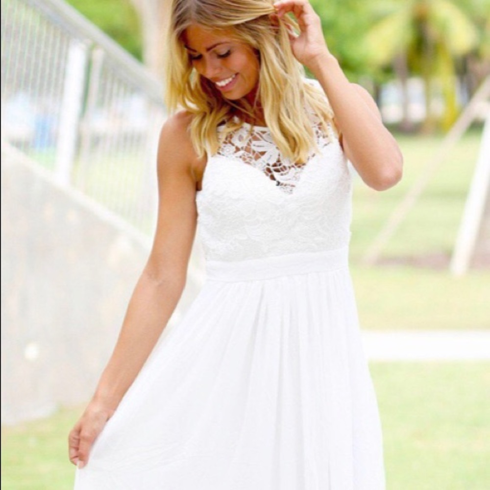 Ivory Lace Maxi Dress